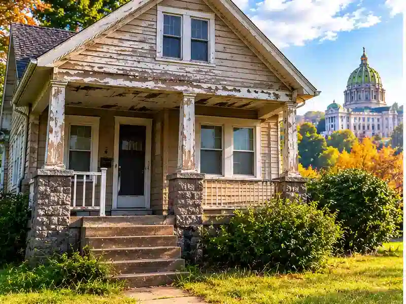 Pennsylvania as-is home offer documents, repair photos, house keys, and estimated costs under review