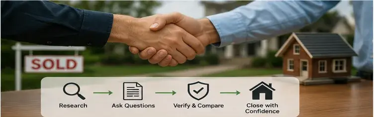 Handshake representing a Utah cash home sale after verifying the buyer, written offer, and closing process.