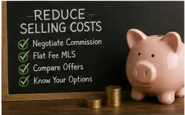 Ways Utah home sellers may reduce selling costs, including negotiating commission, flat fee MLS, and comparing service options.